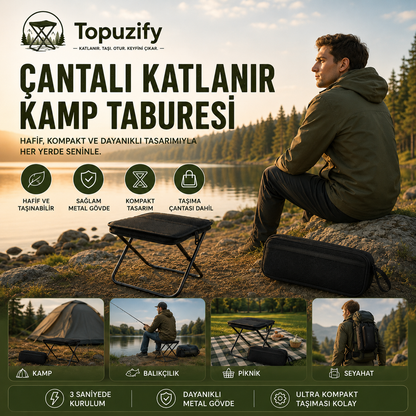 Topuzify CampSeat Katlanabilir Kamp Taburesi